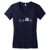 pug heartsnort Women's V-Neck T-Shirt