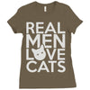 real men love cats Ladies Fitted T-Shirt