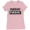 sunday funday t shirt funny jersey shore football Ladies Fitted T-Shirt