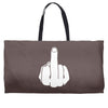 middle finger Weekender Totes