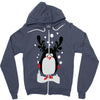 christmas penguin Zipper Hoodie
