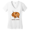 beagle bagel Women's V-Neck T-Shirt