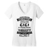 Super Cool Gigi Of A Freaking Awesome Granddaughter Women's V-Neck T-Shirt