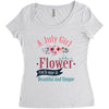A July Girl Like A Flowers Women's Triblend Scoop T-shirt