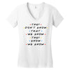 They Don't That We Know They Know We Know Women's V-Neck T-Shirt