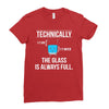 technically, the glass is always full Ladies Fitted T-Shirt