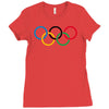 olympic rings Ladies Fitted T-Shirt