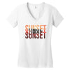 Sunset Women's V-Neck T-Shirt
