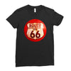 route 66 sign distressed, ideal birthday gift or present Ladies Fitted T-Shirt