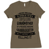 Super Cool Grandmother Of A Freaking Awesome Granddaughter Ladies Fitted T-Shirt