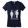 restroom for the recently deceased Women's V-Neck T-Shirt