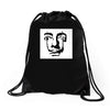 salvador dali face surrealist artist Drawstring Bags