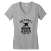 This is What a Badass Grandpa Looks Like Women's V-Neck T-Shirt