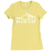 blue cat records Ladies Fitted T-Shirt