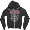 gunshot gorilla chest tee Zipper Hoodie