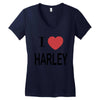 i love harley Women's V-Neck T-Shirt