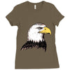 bald eagle Ladies Fitted T-Shirt