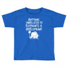 anything unrelated to elephants is irrelephant Toddler T-shirt