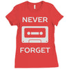 retro and vintage cassette humor Ladies Fitted T-Shirt