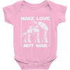 make love not war at at Baby Onesie