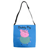 daddy pig Adjustable Strap Totes