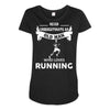 who loves running Maternity Scoop Neck T-shirt
