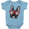 frenchie hipster Baby Bodysuit