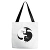 yin yang cat Tote Bags