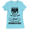 I'm Called Papi Because  I'm Way Too Cool To Be Called Grandfather Ladies Fitted T-Shirt