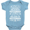 Real Kings Are Born On September 12 Baby Onesie