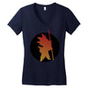 Goku Silhouette Women's V-Neck T-Shirt