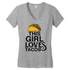 This Girl Loves Tacos Women's V-Neck T-Shirt