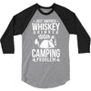 love whiskey and camping! 3/4 Sleeve Shirt