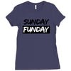 sunday funday t shirt funny jersey shore football Ladies Fitted T-Shirt