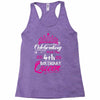 Celebrating With the 4th Birthday Queen Racerback Tank