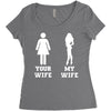 my wife your wife Women's Triblend Scoop T-shirt