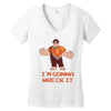 i'm gonna wreck it ralph Women's V-Neck T-Shirt