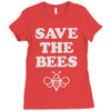 save the bees (2) Ladies Fitted T-Shirt