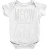 meow cute cat face Baby Onesie