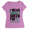 i wear emerald green for liver cancer awareness Women's Triblend Scoop T-shirt