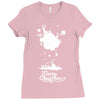 christmas icons with snow Ladies Fitted T-Shirt
