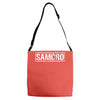 samcro funny retro biker gang sons fancy dress anarchy vintage Adjustable Strap Totes