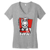 melmac fried kitten Women's V-Neck T-Shirt