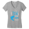 i fish so i don't choke Women's V-Neck T-Shirt