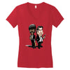 pulp fiction caricature ideal birthday gift present Women's V-Neck T-Shirt