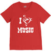 i love music V-Neck Tee