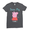 peppa pig sister pig Ladies Fitted T-Shirt