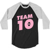 team 10 light pink 3/4 Sleeve Shirt