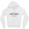 nicer person Zipper Hoodie