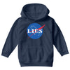 lies nasa logo Youth Hoodie